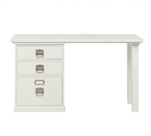 bedford small desk, antique white | pottery barn VOCBVUZ