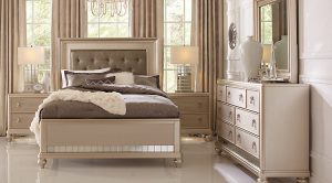 bedroom sets sofia vergara paris silver 5 pc queen bedroom YOBVPUU