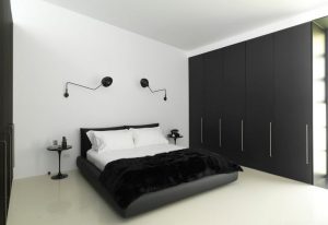 black and white bedroom home decorating trends - homedit ZIDCMUJ