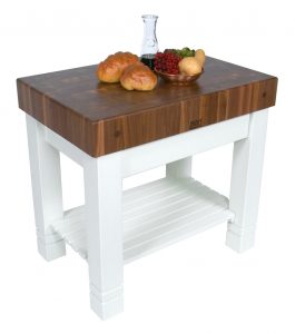 butcher block table boos walnut homestead butcher block, alabaster base - 36 KMVQRGY