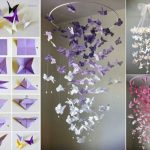 butterfly origami diy room decor UQZOJRI