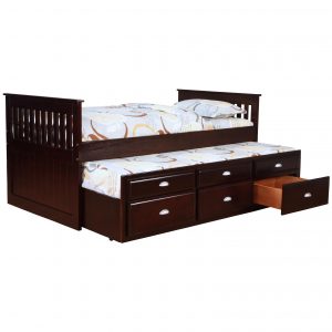 captains bed bernards logan captainu0027s bed with trundle and storage - item number: 3040v NSJAHSO