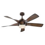 ceiling fans with lights kichler 52-in mediterranean walnut with bronze accents downrod mount indoor ceiling  fan CEAHWOW