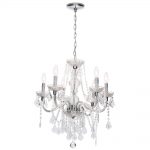 chandeliers maria theresa 6-light chrome chandelier JMRDEZG
