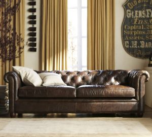 chesterfield sofa chesterfield leather sofa | pottery barn RBDHJSQ