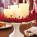 christmas decorating ideas cake plate and candles for christmas decoration... i would add greenery more MAWSJEA
