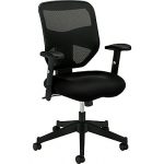 computer chair basyx by hon mesh computer and desk office chair, adjustable arms, black IXFQZQD