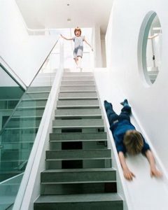 cool design ideas - stairs with slide CTKYNMI