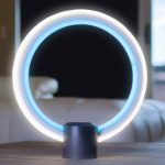 cool lamps this circular table lamp comes with amazonu0027s alexa onboard BSIOCLN