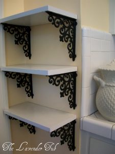 diy shelves diy elegant shelves with brackets from hobby lobby and a piece of wood EFXLDTF