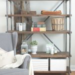diy shelves industrial-wood-and-pipe-shelving-unit-16 UAMOANG
