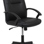 essentials leather executive office/computer chair with arms - ergonomic  swivel chair (ess- NGOSFIC