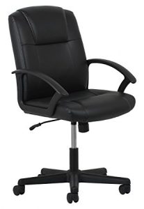 essentials leather executive office/computer chair with arms - ergonomic  swivel chair (ess- NGOSFIC