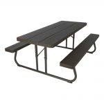 folding picnic table lifetime 6u0027 folding outdoor picnic table (brown) 60110 UDYYNQG