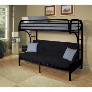 futon beds acme eclipse twin xl over futon metal bunk bed, black - walmart.com KRMAWSQ