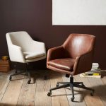 helvetica leather office chair | west elm GYDVODZ