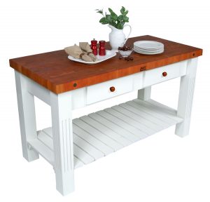 john boos cherry grazzi butcher block table - 2-1/4 ZQATGPB