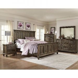 king size bedroom sets charcoal gray 6-piece king bedroom set - calistoga GPJVBOV