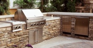 l shaped, split level outdoor kitchens the green scene chatsworth, ca KSGCZHI