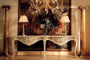 luxury furniture or2200 - double console mod.24073/9 of 250x55x81 carving, finished asta and HQULSBG