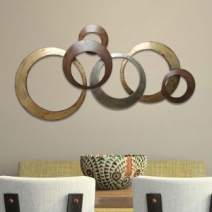 metal wall decor stratton home decor metallic rings wall decor SWTRVWE