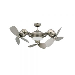 modern ceiling fans satin steel triple ceiling fan SEPJMZV