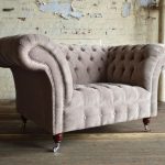 modern handmade deep buttoned mink velvet chesterfield snuggle chair CJRHNFH