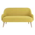 momo saffron yellow fabric 2 seater sofa QCSESMR