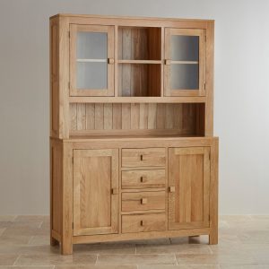 oakdale large welsh dresser in natural solid oak BQILQUM