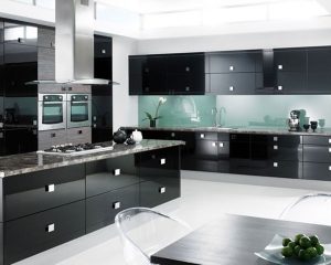 one color fits most: black kitchen cabinets RGQRLZP