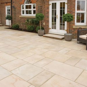 patio slabs brett paving-sawn sandstoneu0027eliteu0027-rustic pearl-paving slabs DZFWSLV