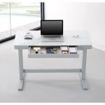 picture of adjustable height desk, white *d RMTESBA