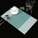 place mats,famibay heat insulation pvc placemats stain-resistant crossweave  woven table mats for EIJYOHE