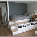 platform bed with storage loft bed with stairs plans free - beds : home furniture design . GZGWHNY