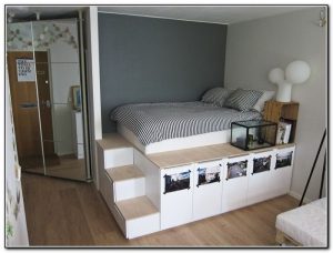 platform bed with storage loft bed with stairs plans free - beds : home furniture design . GZGWHNY