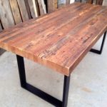 reclaimed wood dining table custom outdoor/ indoor exposed edge rustic industrial reclaimed wood dining  table / CIBWGBT