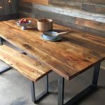 reclaimed wood dining table industrial modern dining table / u-shaped metal legs. reclaimed wood ... HVKIJJN