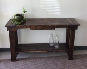 reclaimed wood hallway table JHINUZW