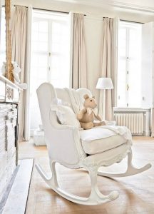 rocking chair for nursery creamy white baby nursery with romantic shabby chic decor. rocking chair ... XBUBTKE