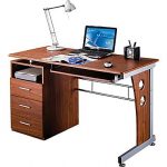 rta products techni mobili computer desk with storage, mahogany  (rta-3520-m615 ZHWKRKC