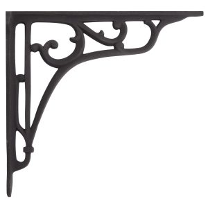 shelf brackets whorl cast iron shelf bracket - black powder coat INWVUQJ