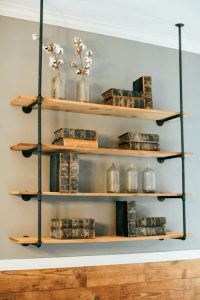 shelving units diy open pipe shelving LHATTXE