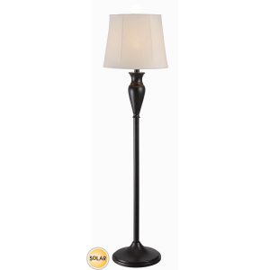 standard lamps allen + roth cadenby 56.0-in bronze solar 3-way floor lamp with fabric OCVPYJR