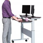 standing desk two tier electric stand up desk 48 inch | stand up desk store KBXLZKG