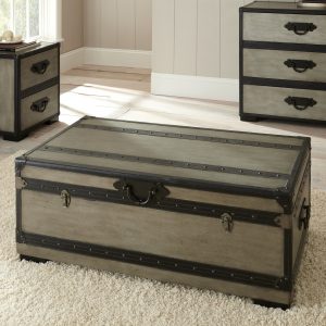 steve silver rowan rectangle weathered gray trunk coffee table - walmart.com LOBZGFJ