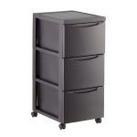 storage drawers grey 3-drawer plastic storage chest with wheels ZBVQWAB