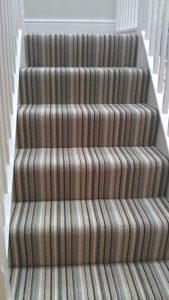 stripe stair carpet - not sure how it would work on the turn DTAZYVJ