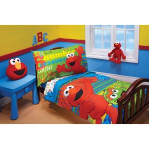 toddler bedding sets sesame street abc123 4-piece toddler bedding set - walmart.com ZFYXMLT