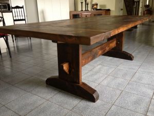 trestle table harvest dining tables - trestle, pedestal, barn beam trestle, live edge, x ZSCBRUY