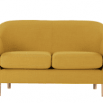 tubby 2 seater sofa, retro yellow VLKJVEB